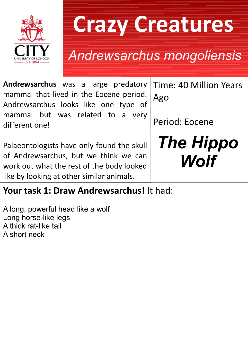 Andrewsarchus Mongoliensis