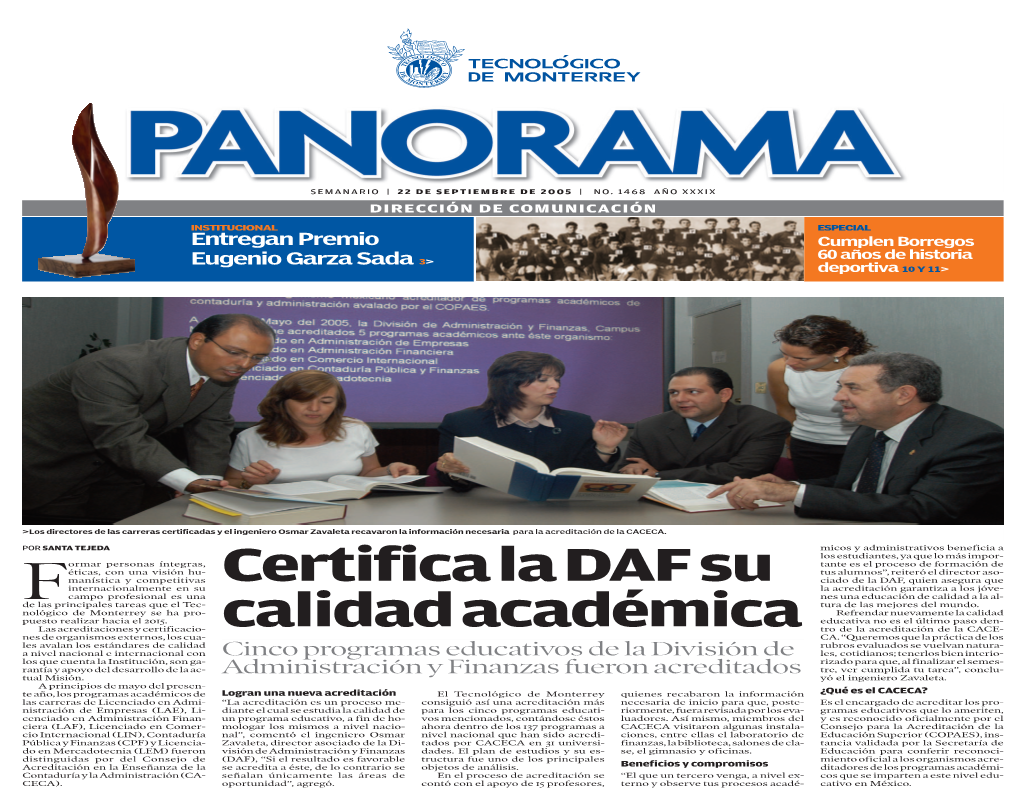 Certifica La DAF Su Calidad Académica