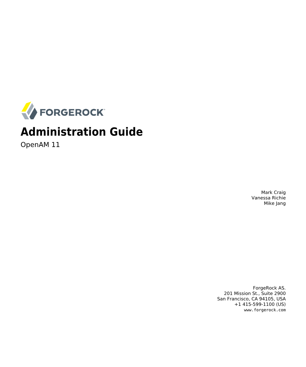 Administration Guide Openam 11