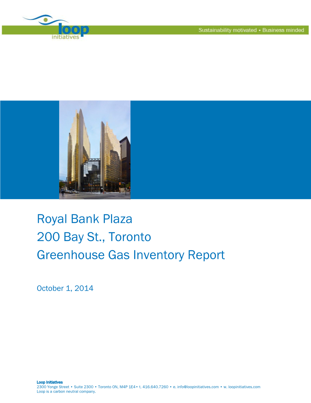 GHG Inventory Report Page 1