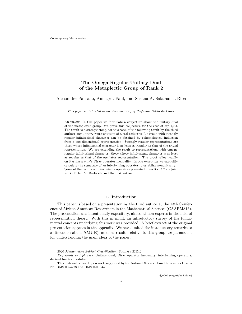 The Omega-Regular Unitary Dual of the Metaplectic Group of Rank 2