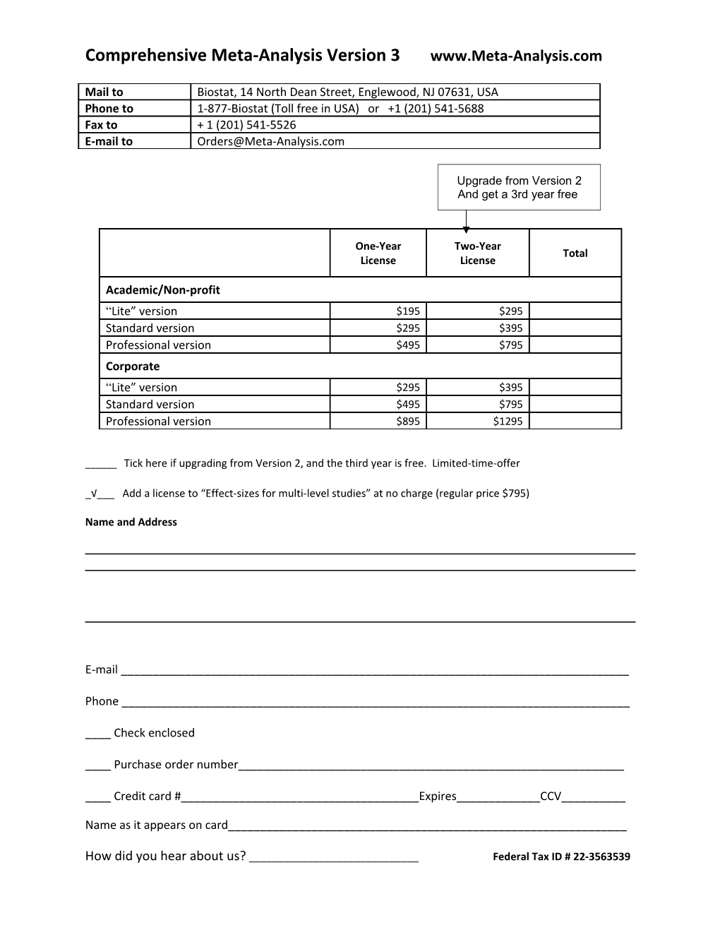 Comprehensive Meta-Analysis Version 3 s1