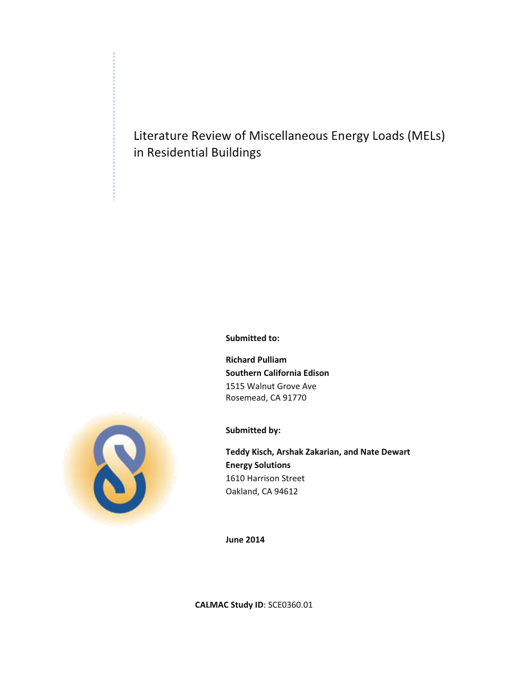 Literature Review of Miscellaneous Energy Loads (Mels) in Residential Buildings