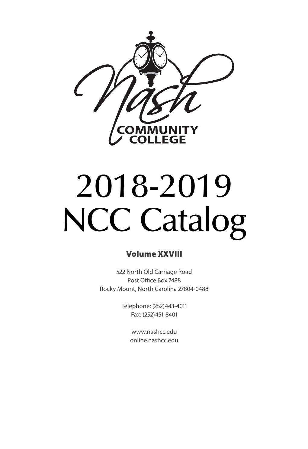 2018-2019 NCC Catalog
