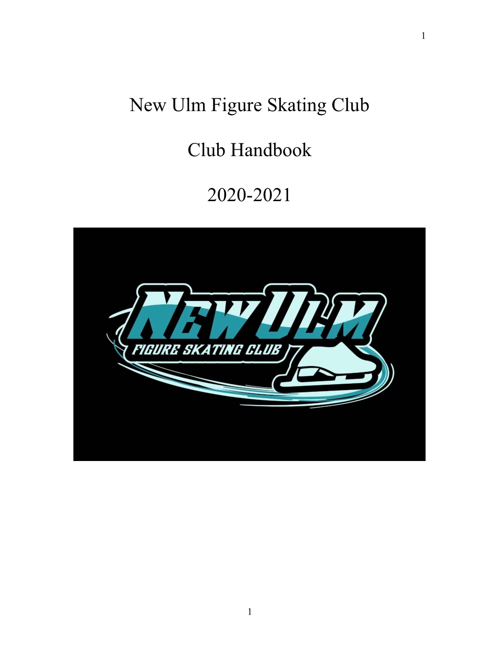 New Ulm Figure Skating Club Club Handbook 2020-2021
