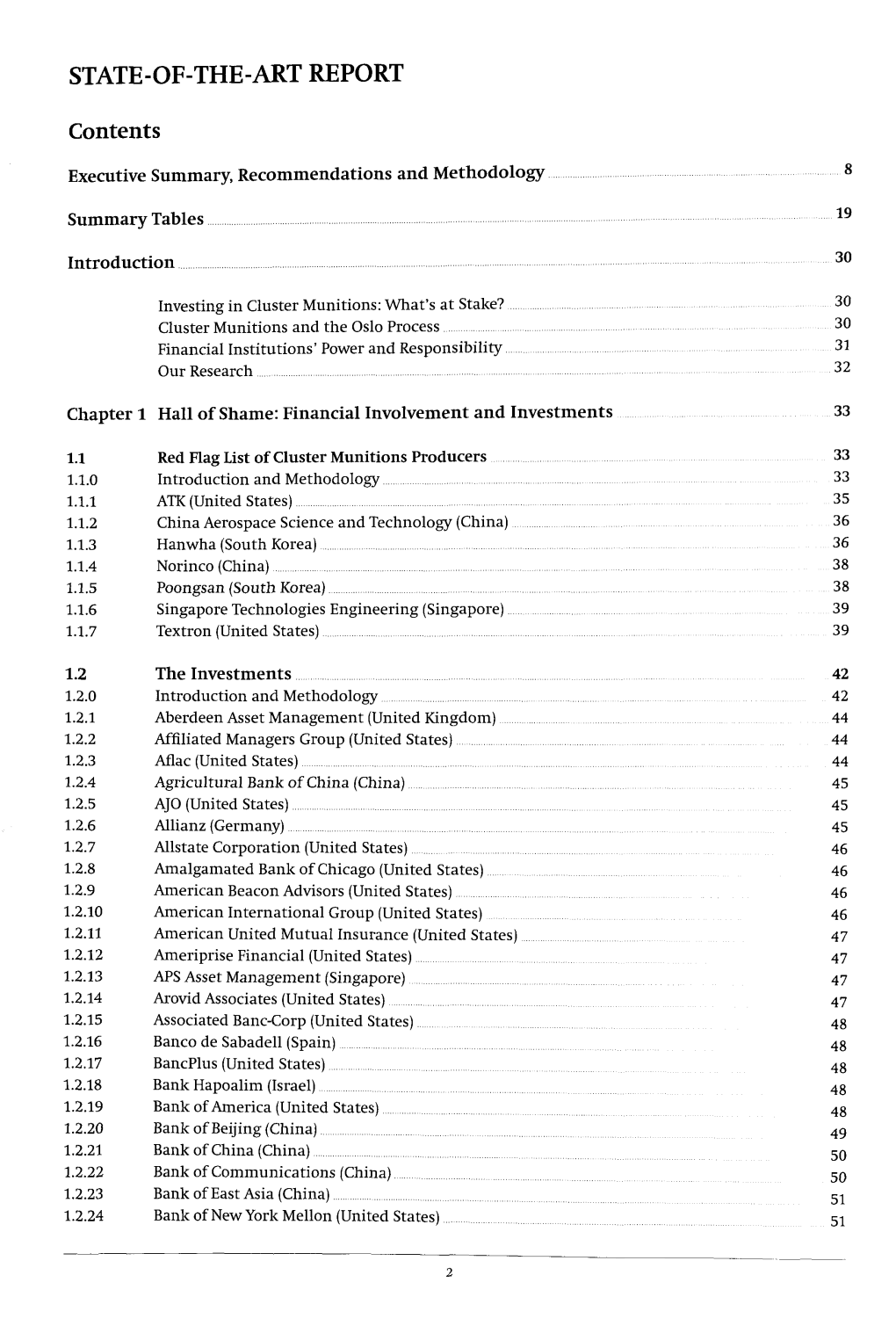 STATE-OF-THE-ART REPORT Contents Executive Summary