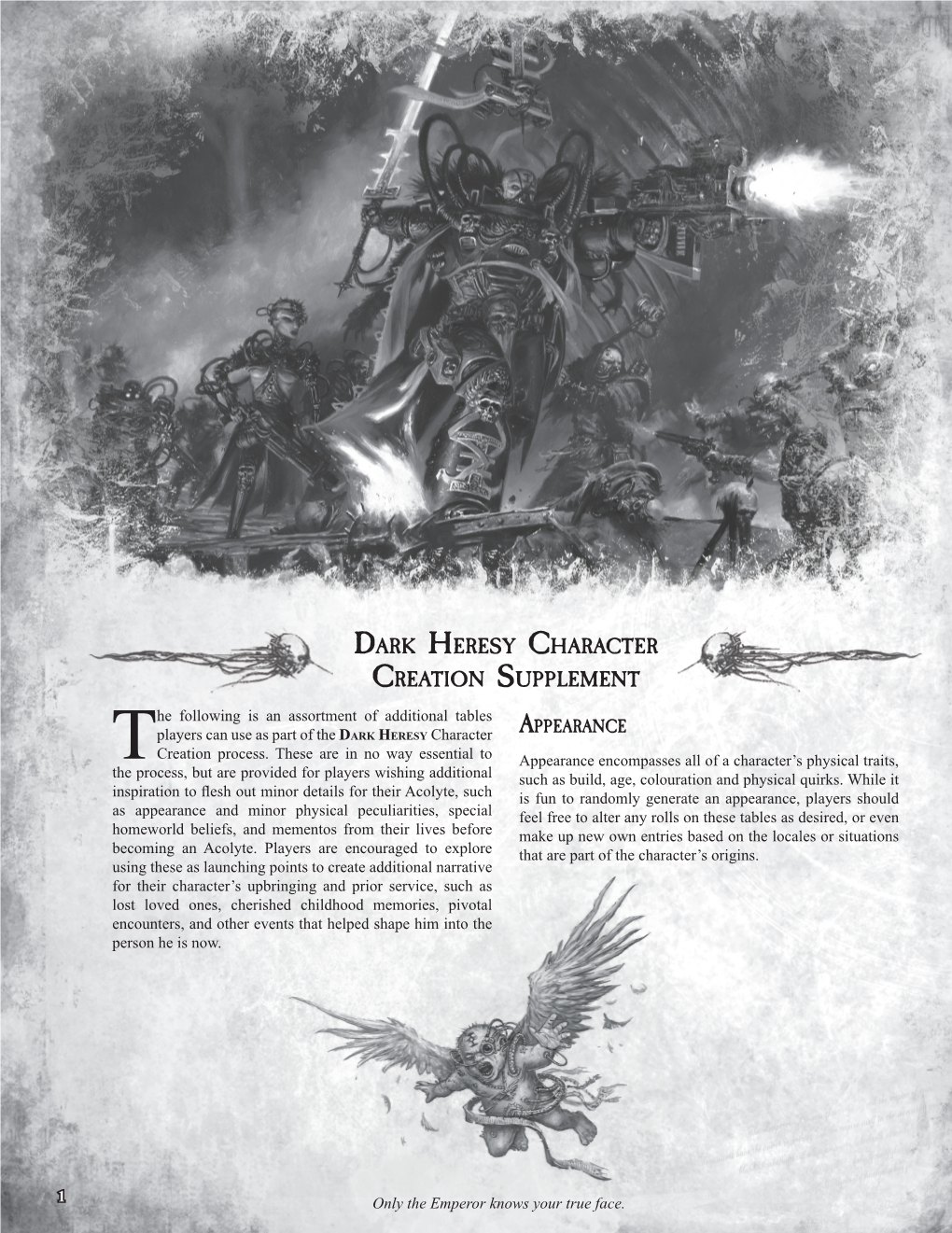 Dark Heresy Character Creation Supplement