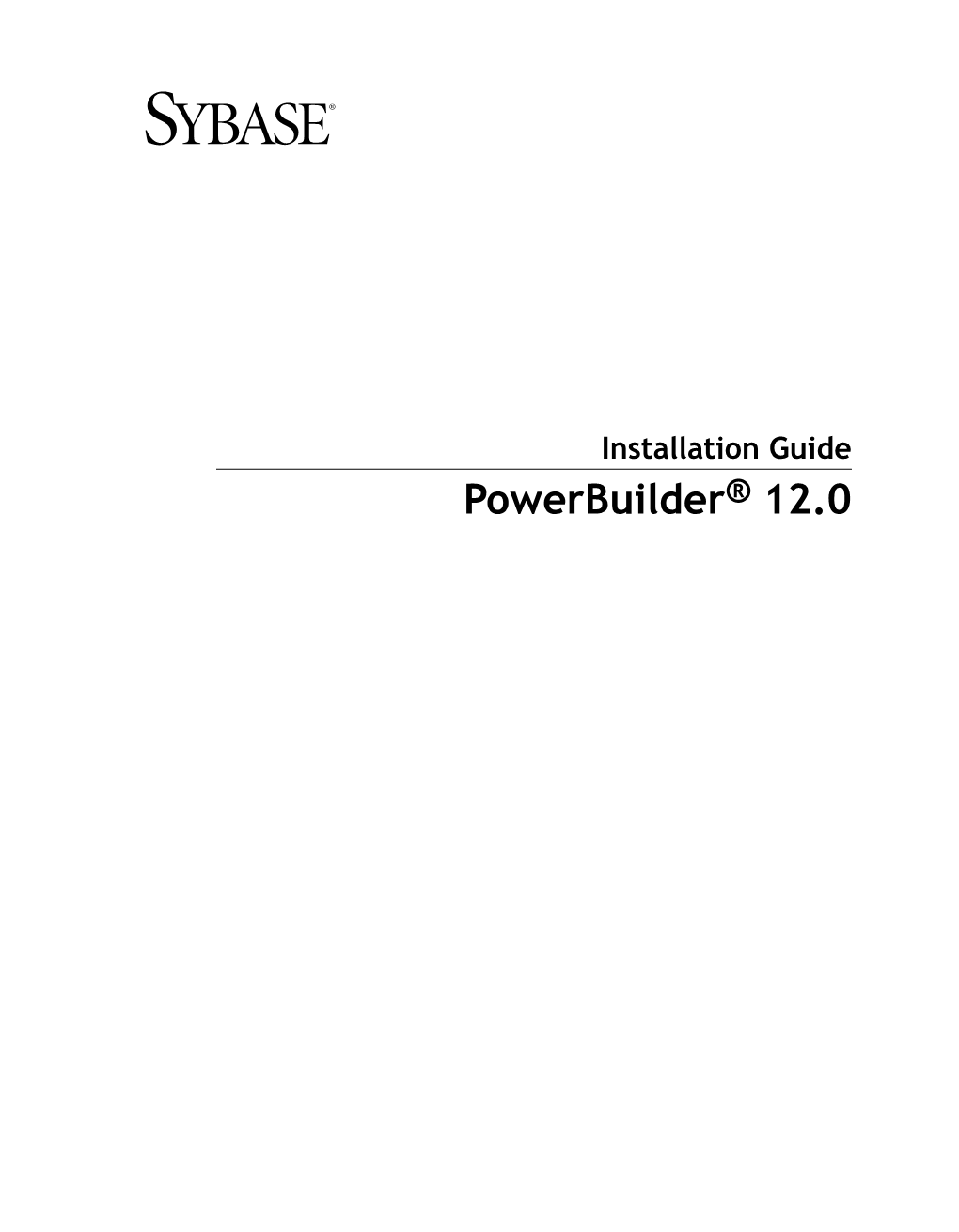 Powerbuilder 12.0