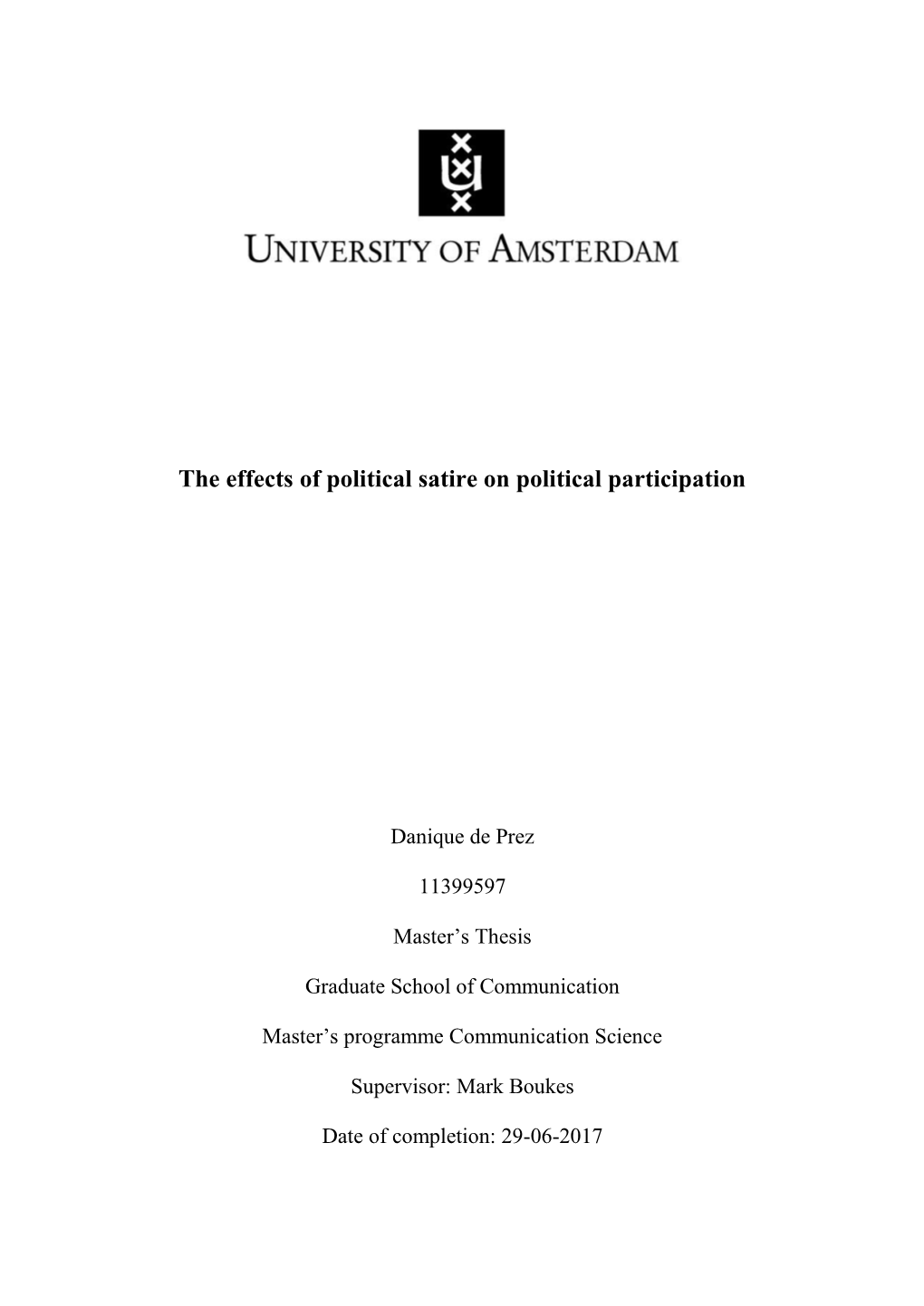 The Effects of Political Satire on Political Participation