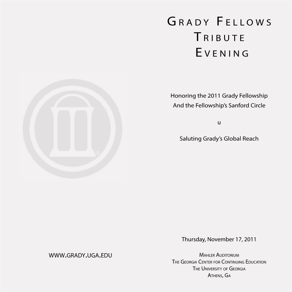 Grady Fellows Tribute Evening