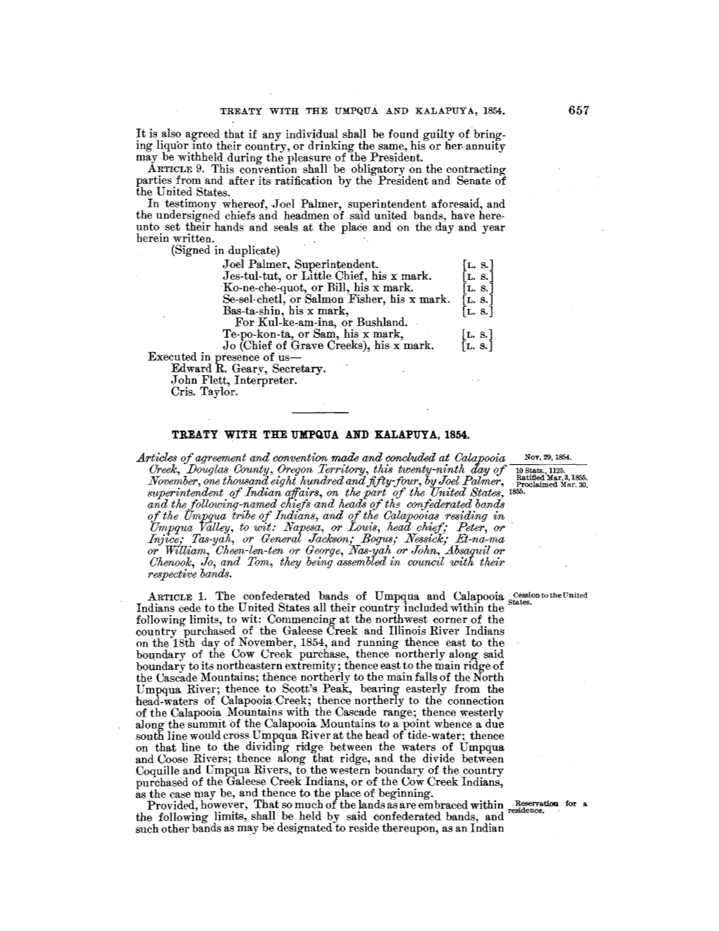 Umpqua Kalapuya 1854