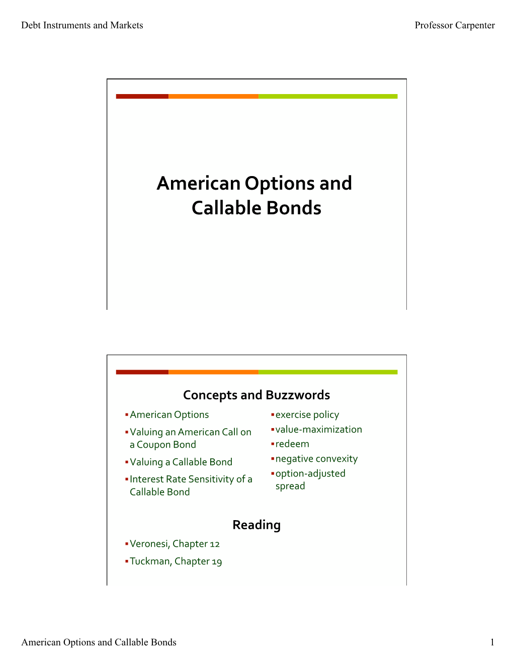 American Options and Callable Bonds