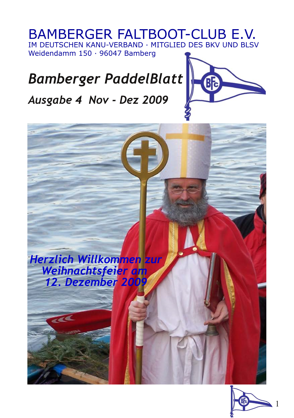 Bamberger Paddelblatt Ausgabe 4 Nov - Dez 2009