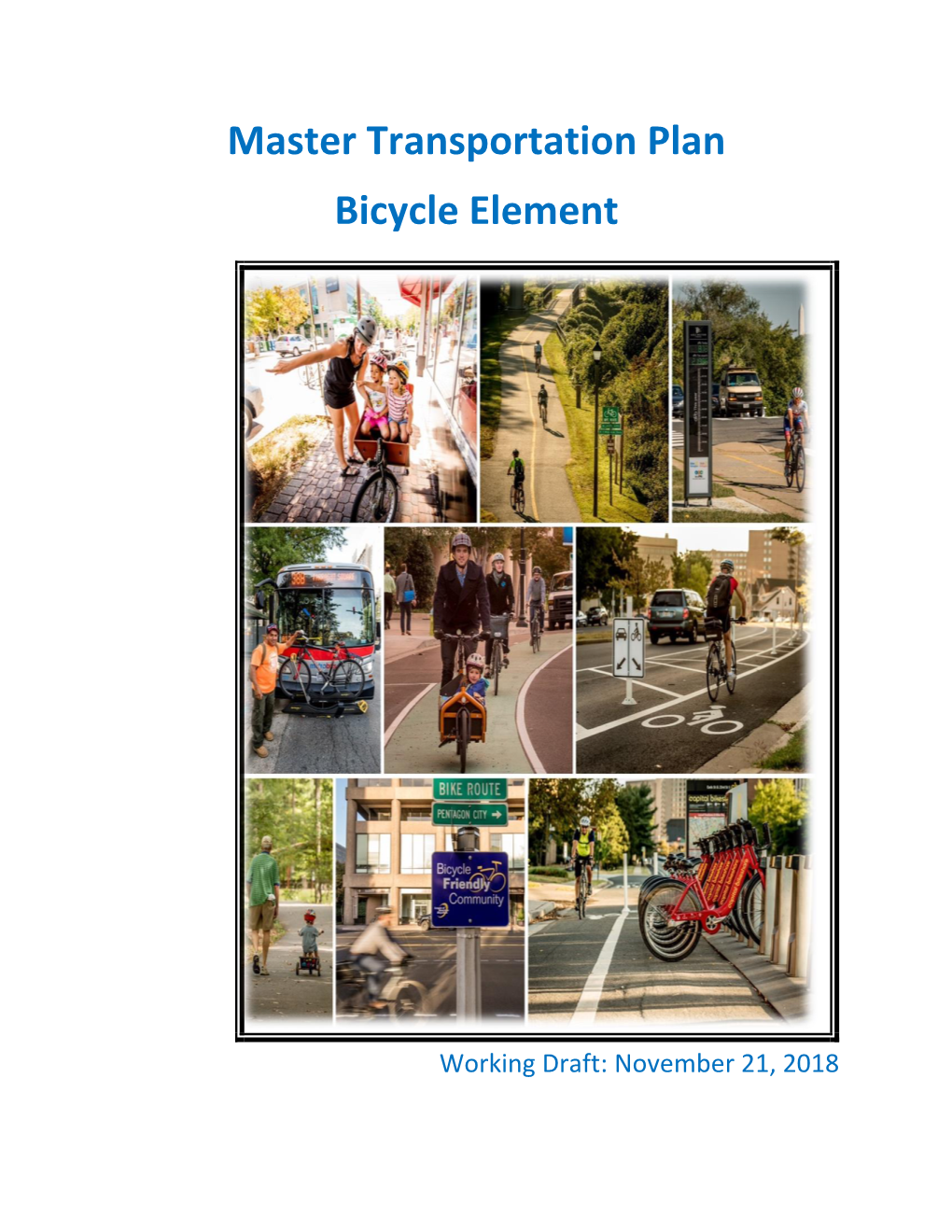 Master Transportation Plan Bicycle Element
