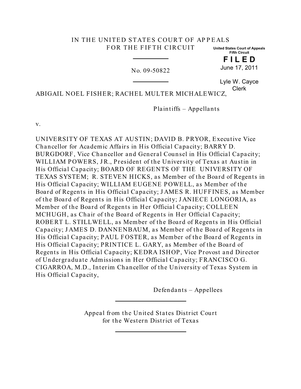 Opinion 1/18/11, 5 Cir., 631 F.3D 213) Before KING, HIGGINBOTHAM, and GARZA, Circuit Judges