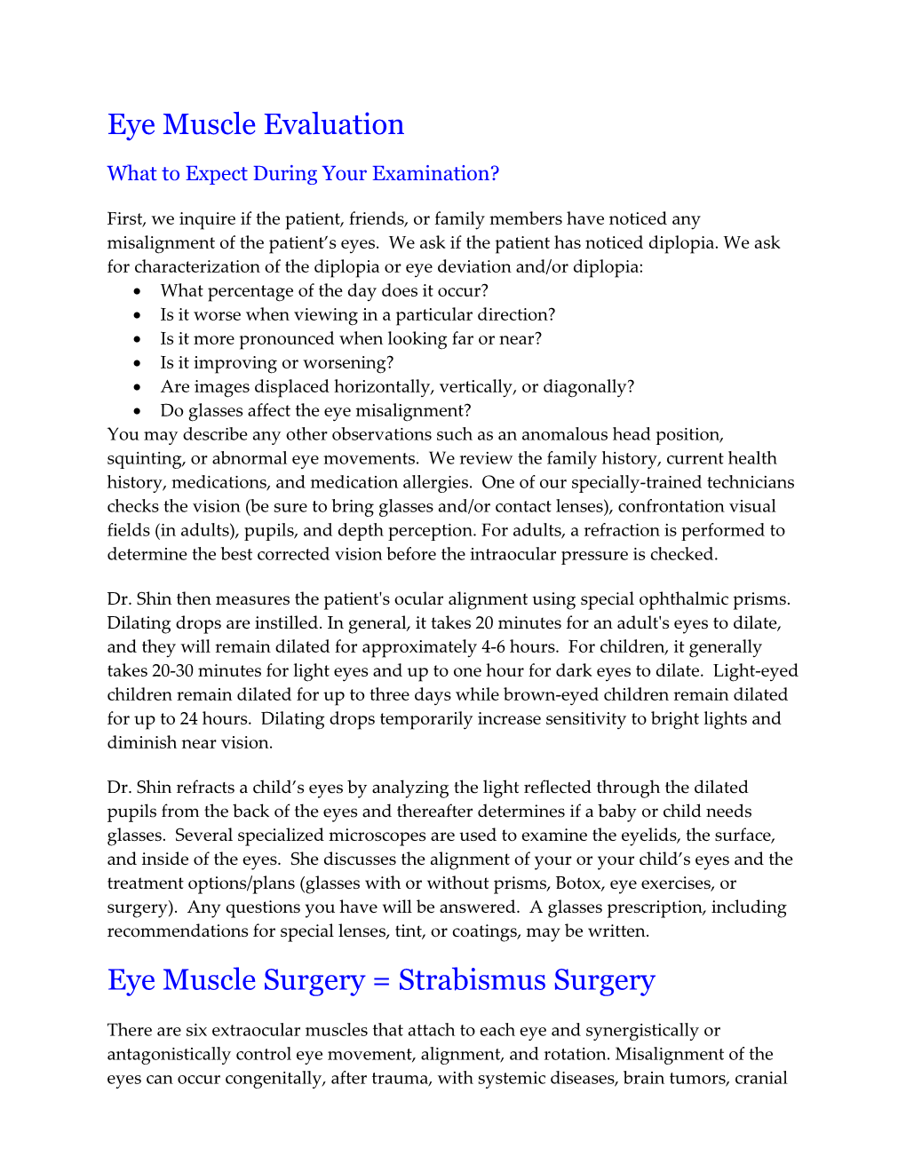 Strabismus Surgery