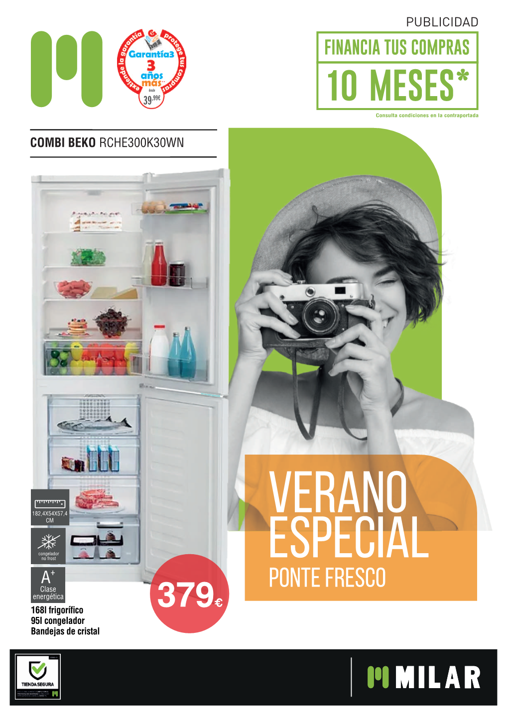 379€ 95L Congelador Bandejas De Cristal ** VERANO ESPECIAL Desde 39,99€