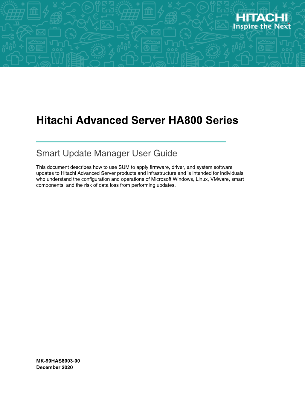 Hitachi Advanced Server HA800 Series Smart Update Manager