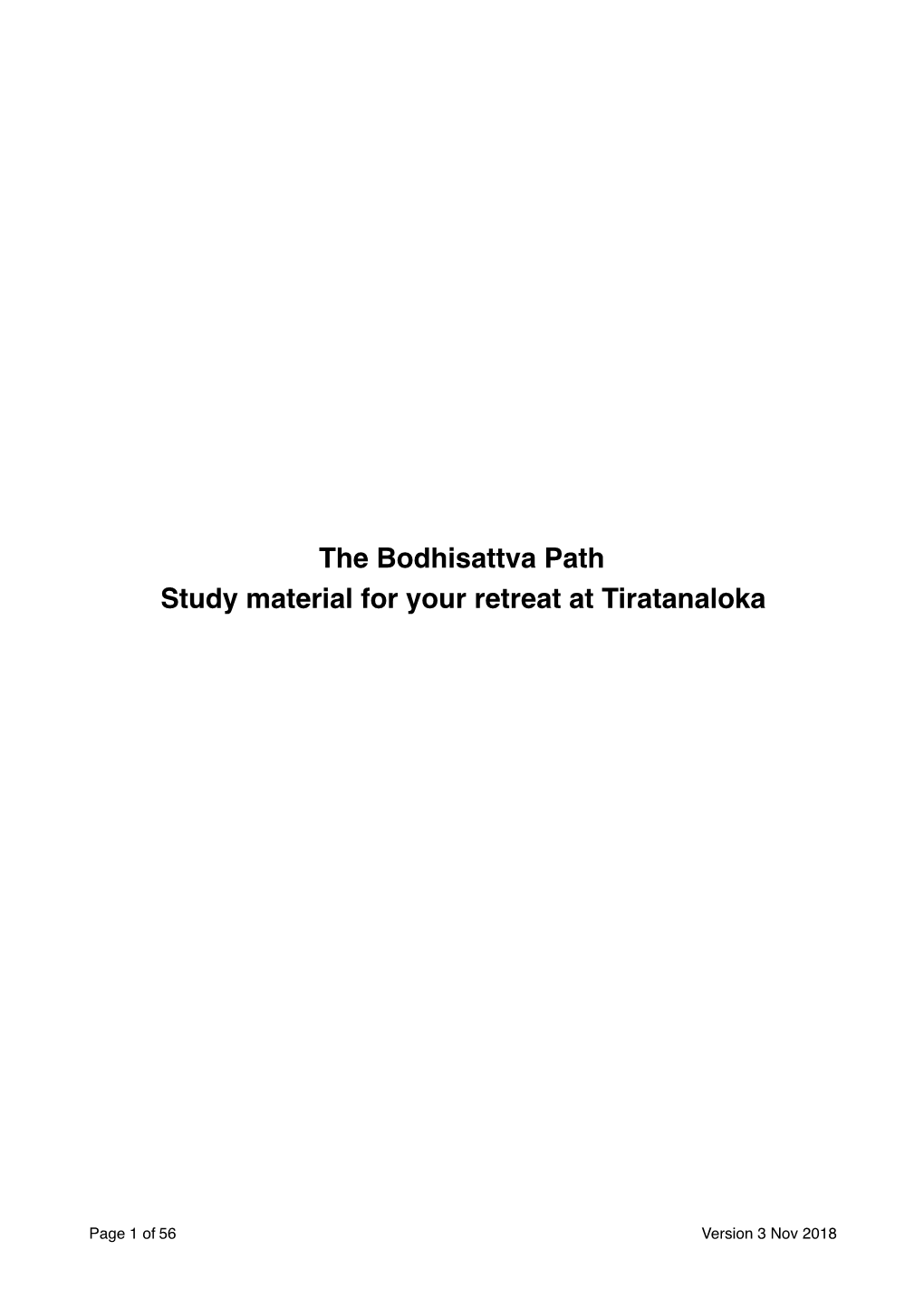 The Bodhisattva Path Handbook 3