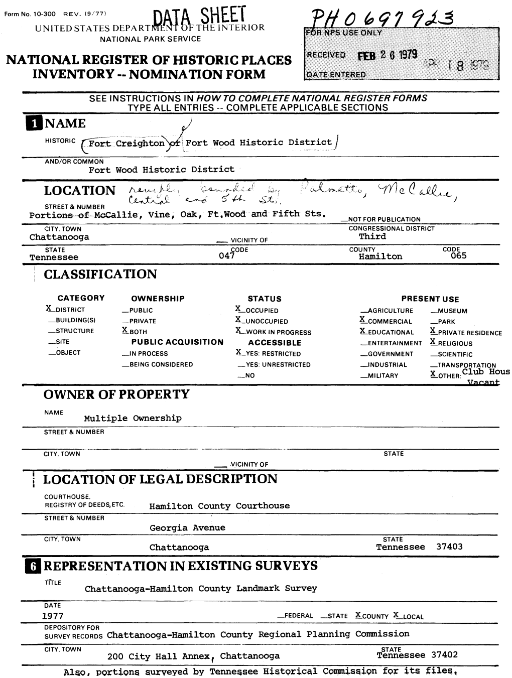 Ift SHEET UNITED STATES DEPART [TOFTHE INTERINTERIOR NATIONAL PARK SERVICE NATIONAL REGISTER of HISTORIC PLACES INVENTORY -- NOMINATION FORM