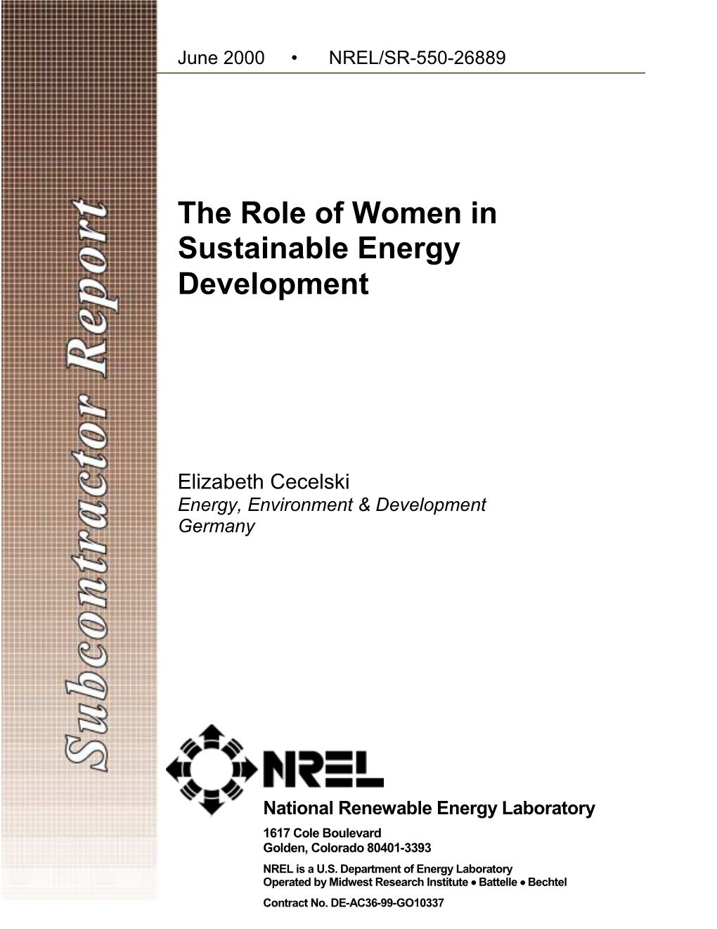 The Role of Women in Sustainable Energy Development