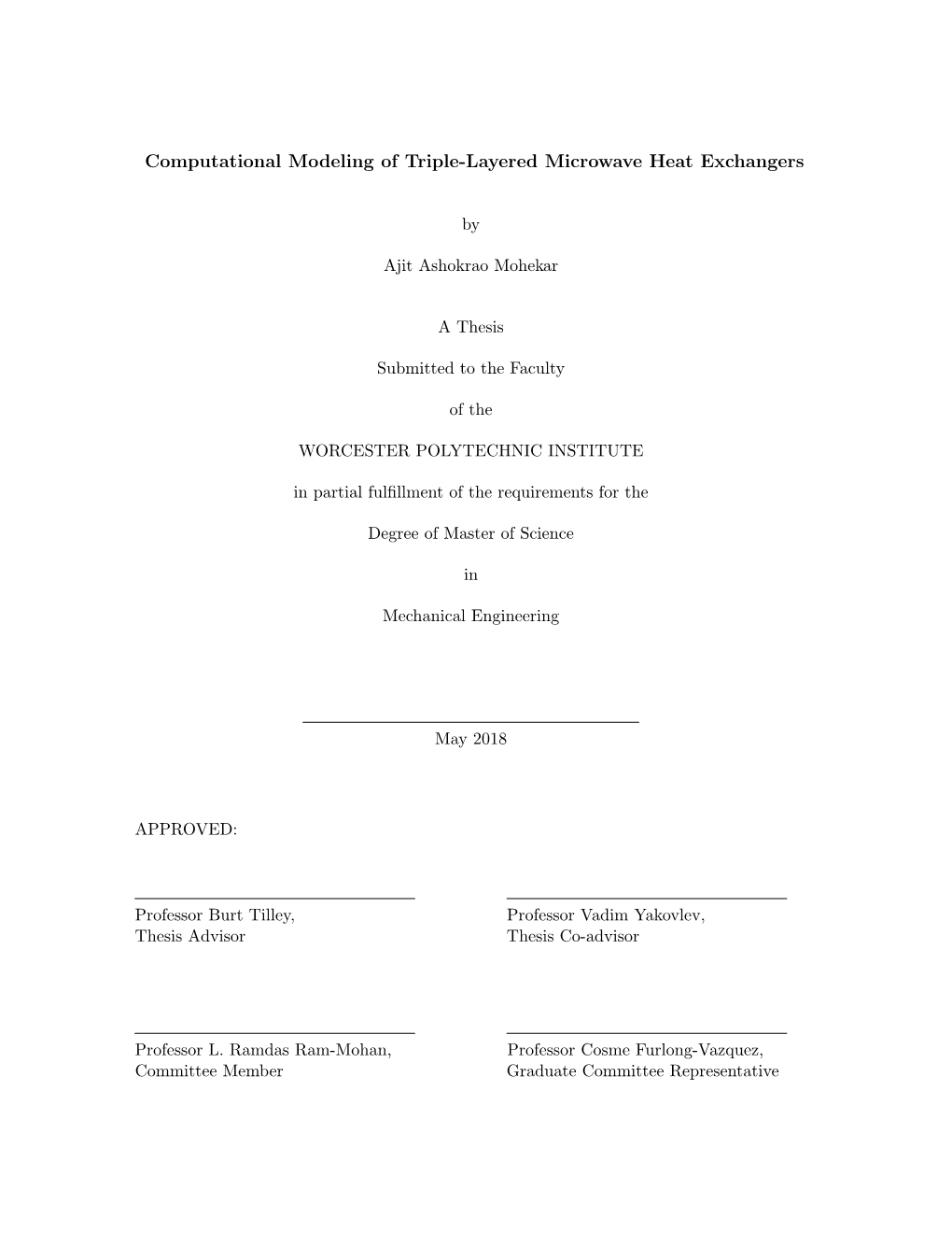 Computational Modeling of Triple-Layered Microwave Heat Exchangers