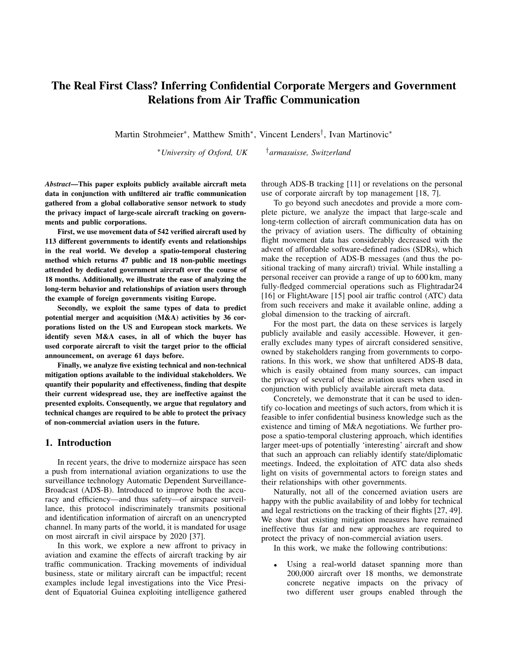 Inferring Confidential Corporate Mergers and Government Relations