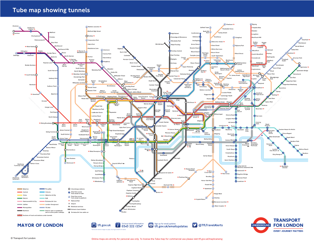 Tube Map with Tunnels