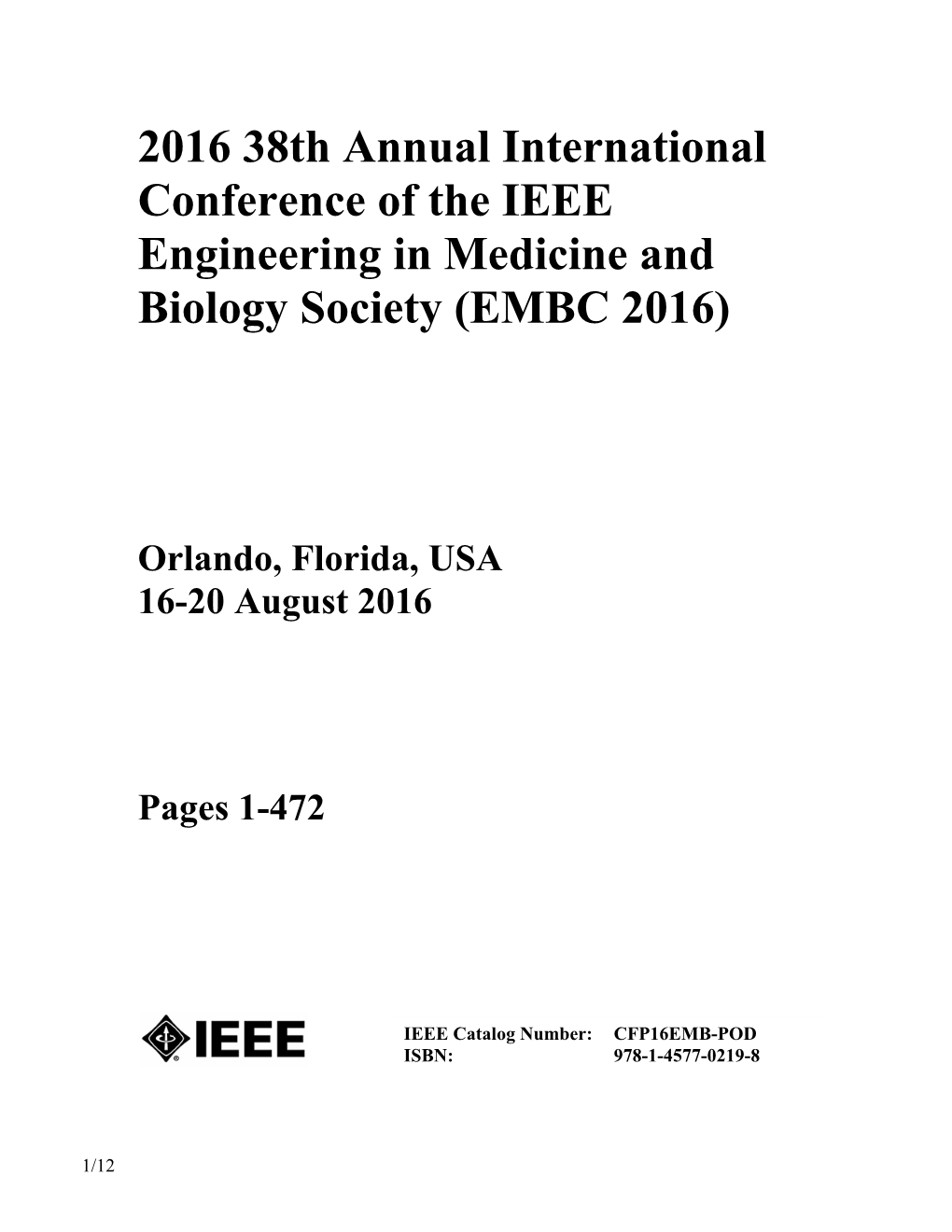 EMBC 2016 – Welcome