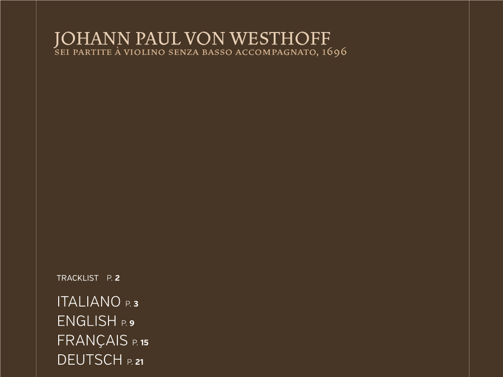 Johann Paul Von Westhoff