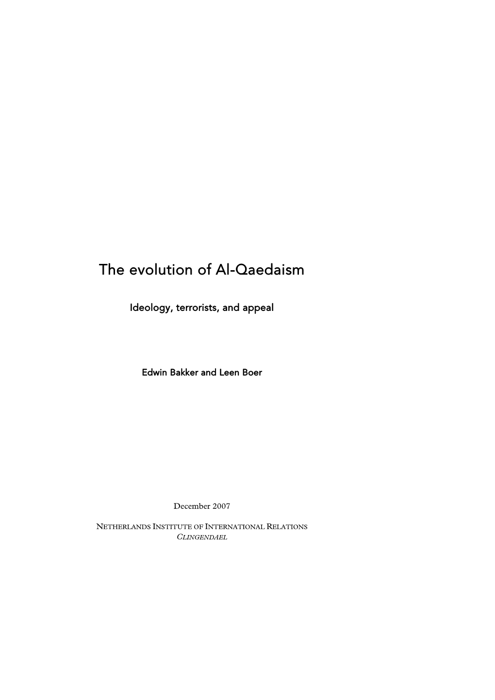 The Evolution of Al-Qaedaism