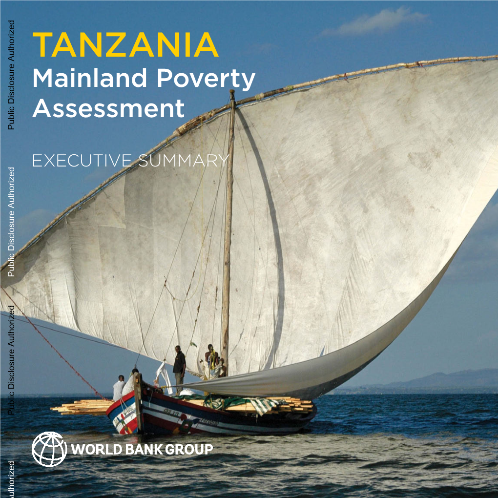 TANZANIA Mainland Poverty Assessment Public Disclosure Authorized