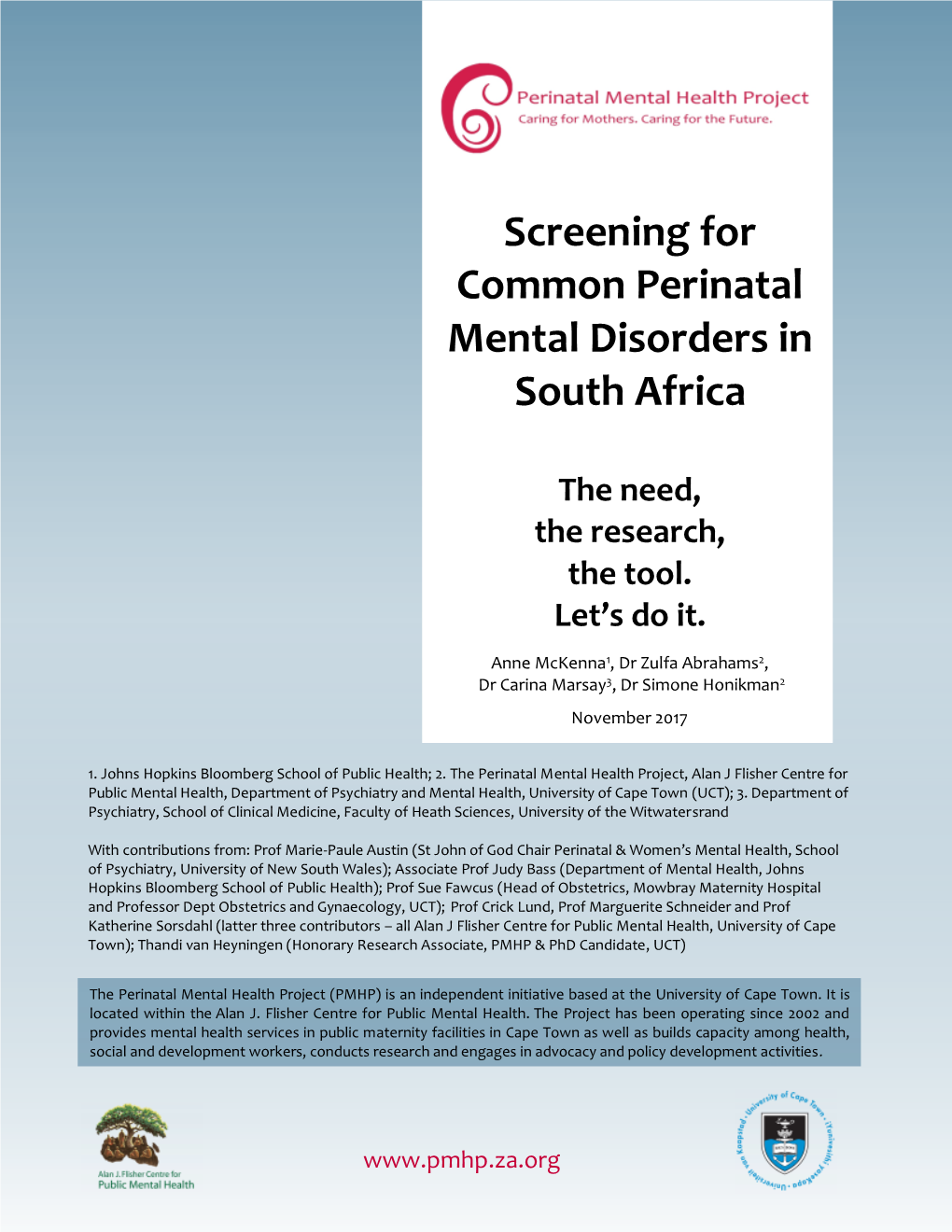 Screening for Perinatal Depression, Anxiety and Suicidal Ideation And