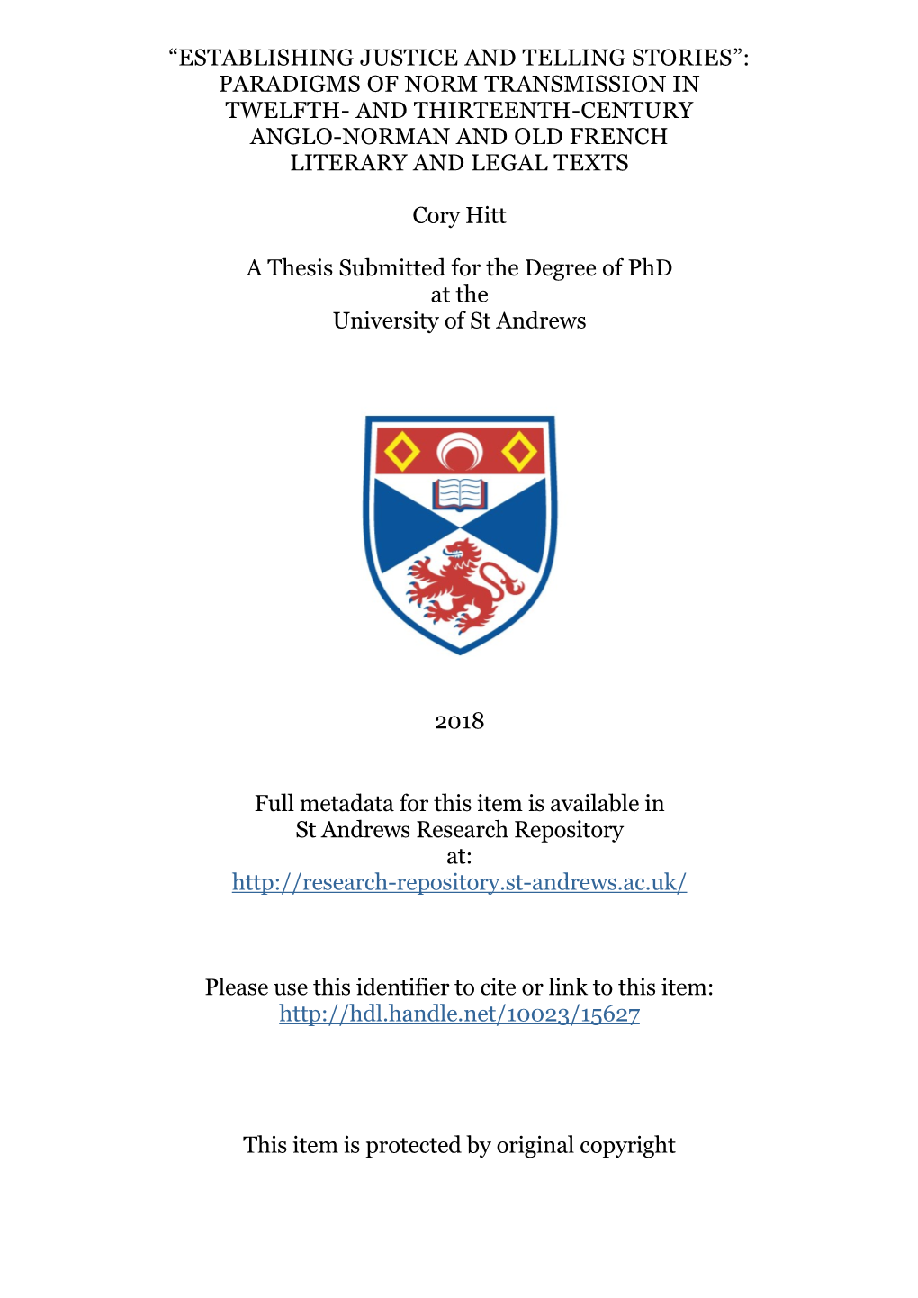 Cory Hitt Phd Thesis