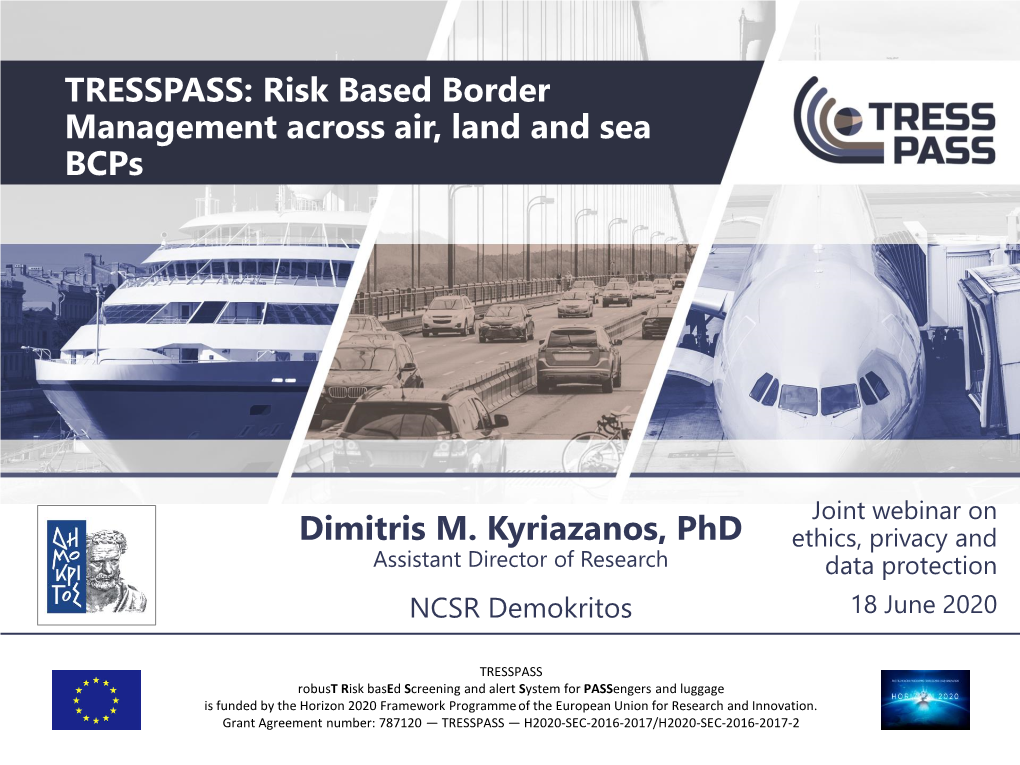 Outline Risk Based Border Management Across Air, Land and Sea Bcps