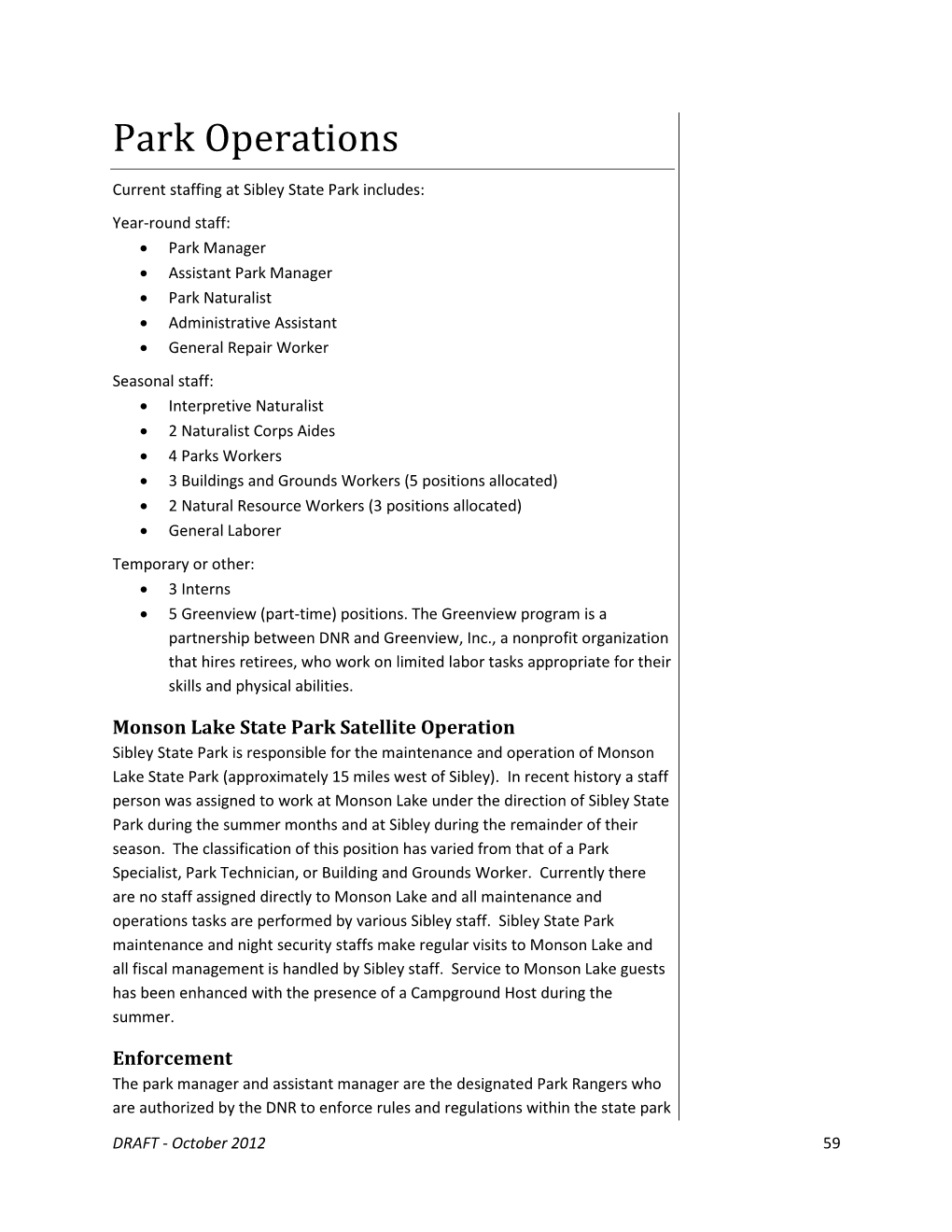 Sibley State Park Management Plan