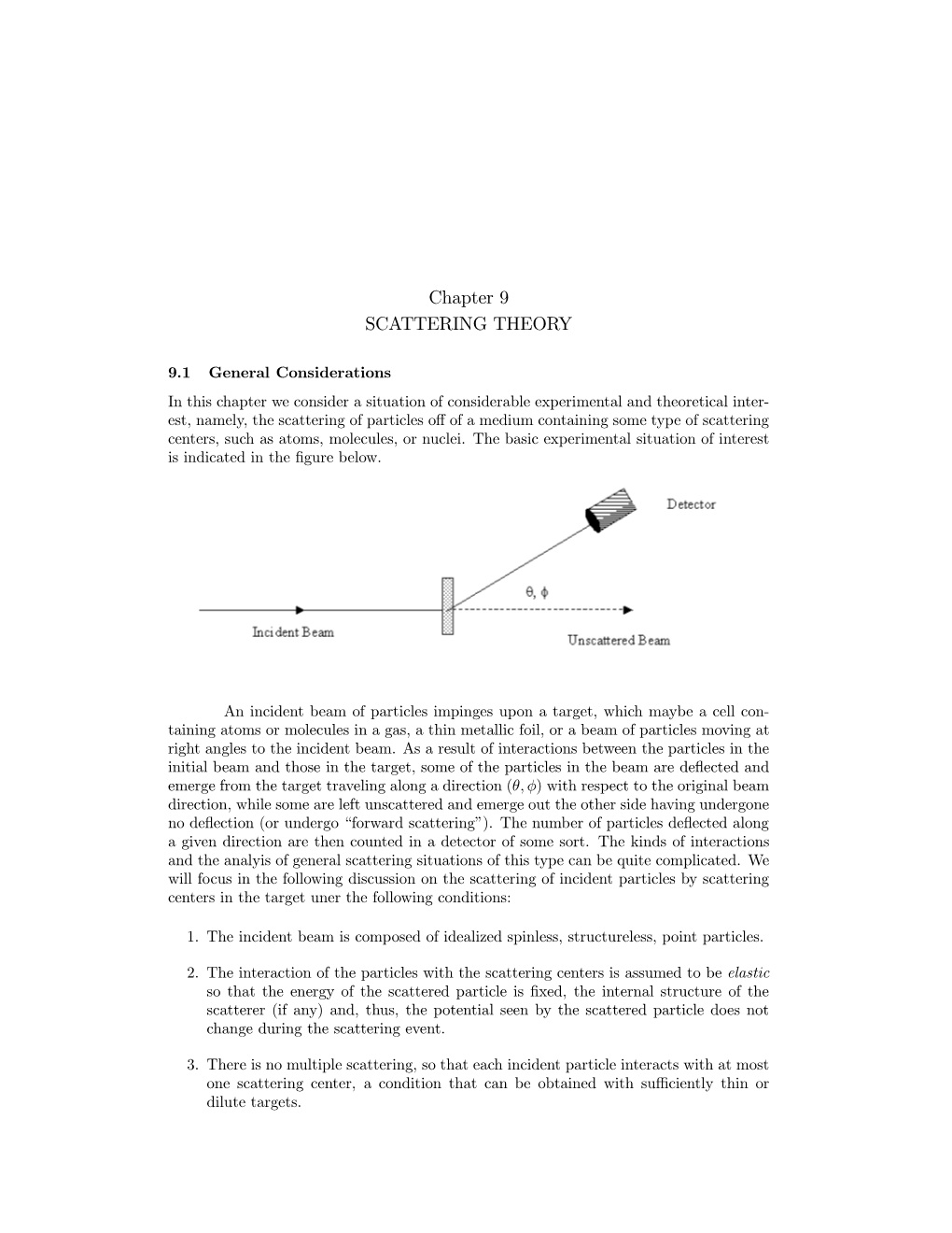 Chapter 9 SCATTERING THEORY