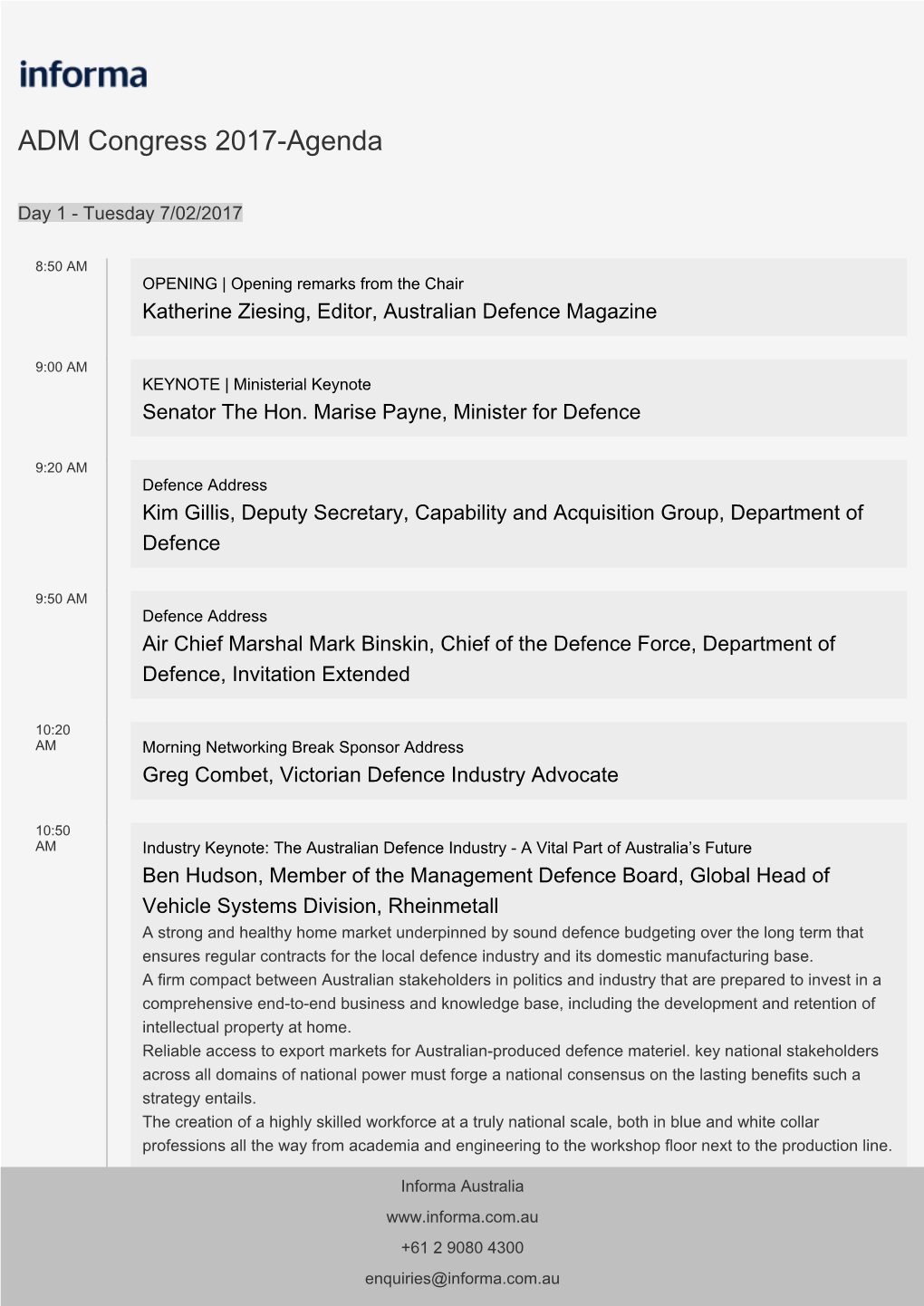 ADM Congress 2017-Agenda