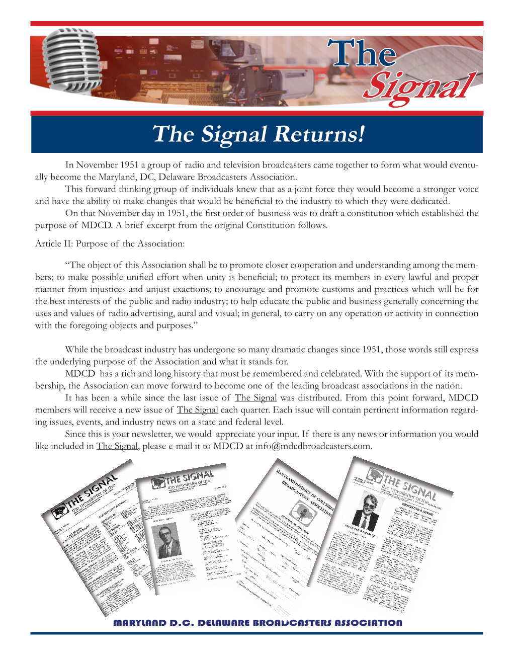 Signal Signal the Signal Returns!