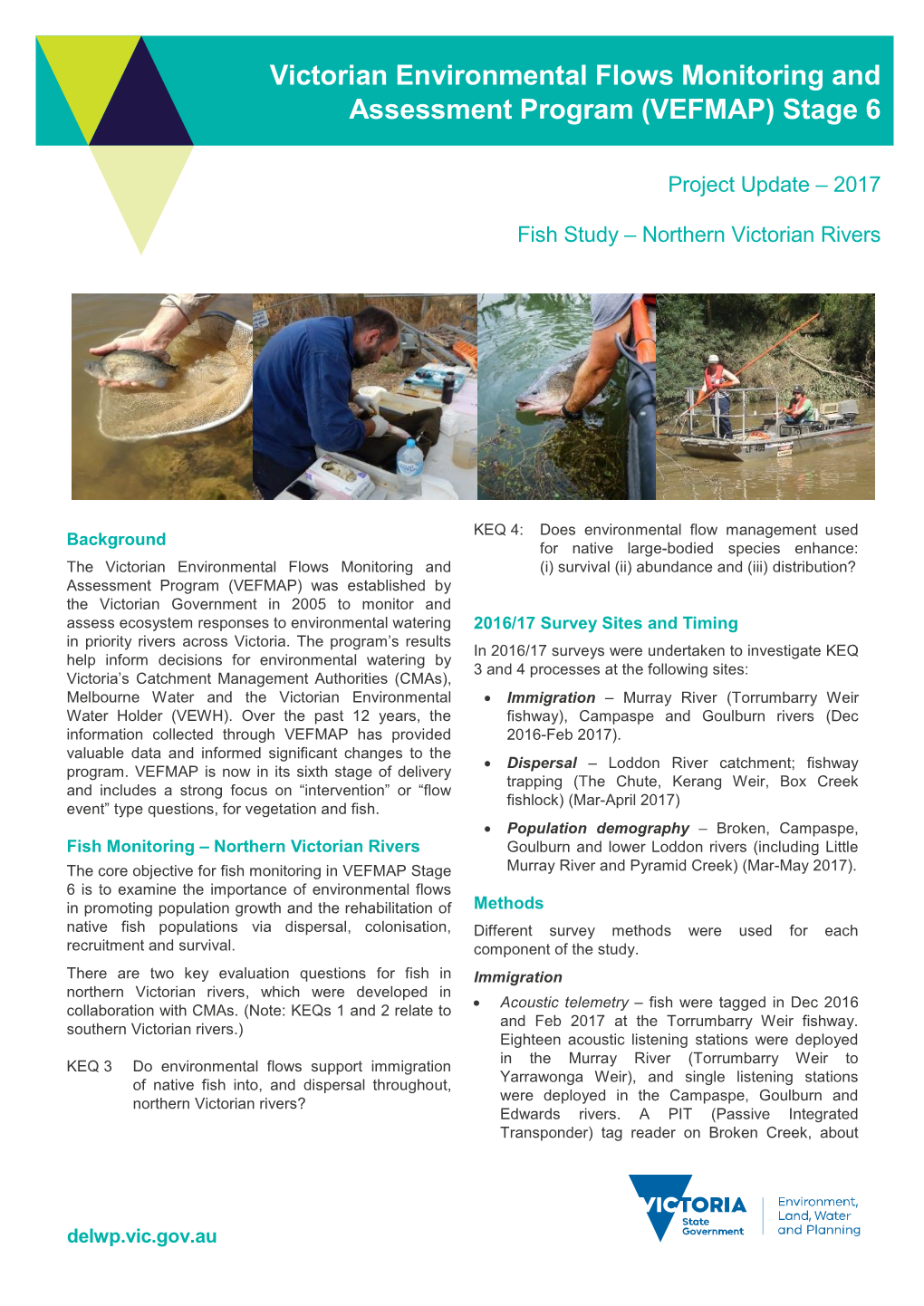 Victorian Environmental Flows Monitoring and Assessment Program (VEFMAP) Stage 6