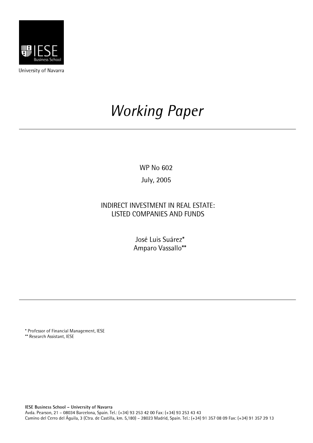 Working Paper