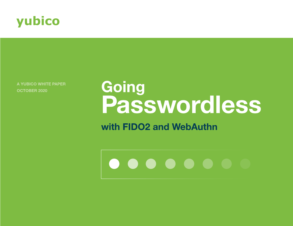 Going Passwordless with FIDO2 and Webauthn