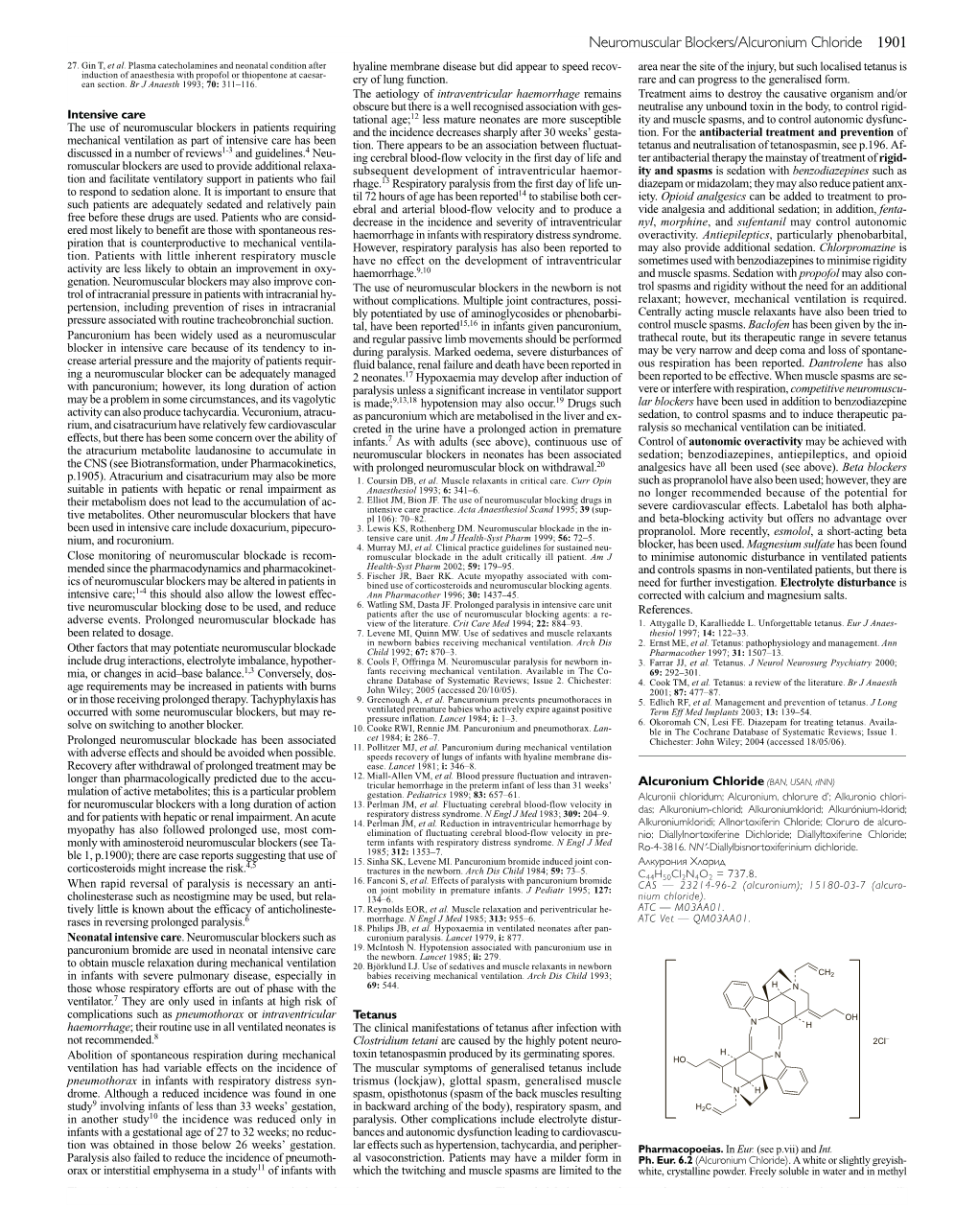 Neuromuscular Blockers/Alcuronium Chloride 1901 27