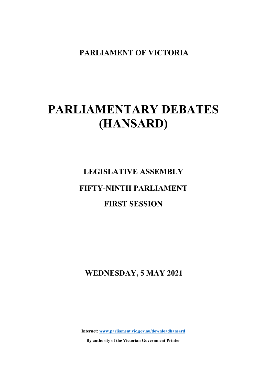 Parliamentary Debates (Hansard)