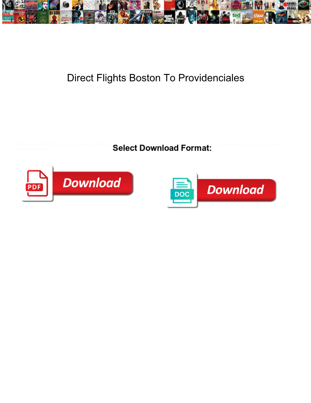Direct Flights Boston to Providenciales