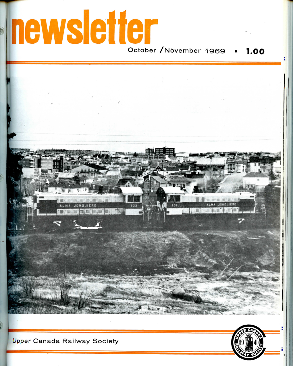 Newsletter October /November 1969 • 1.00 the Cover