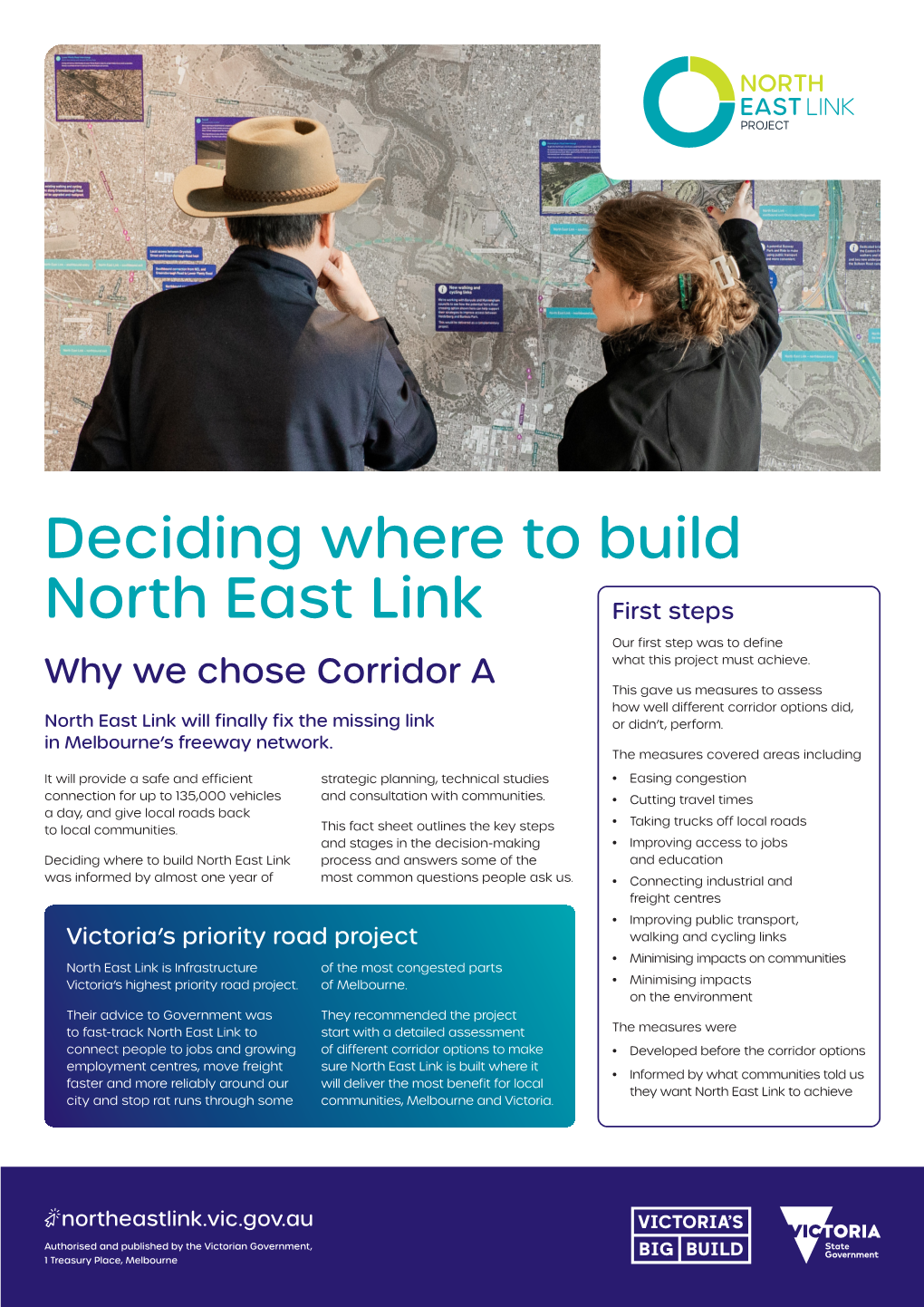 Deciding Where to Build North East Link First Steps Our First Step Was to Define What This Project Must Achieve