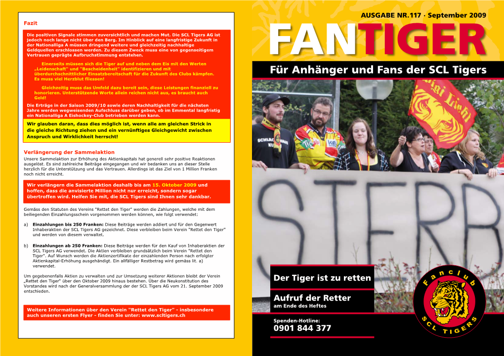 Für Anhänger Und Fans Der SCL Tigers Es Muss Viel Herzblut Fliessen!