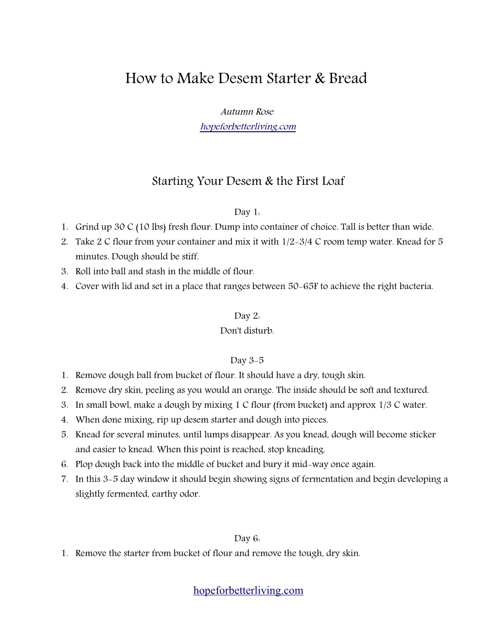 How to Make Desem Starter & Bread