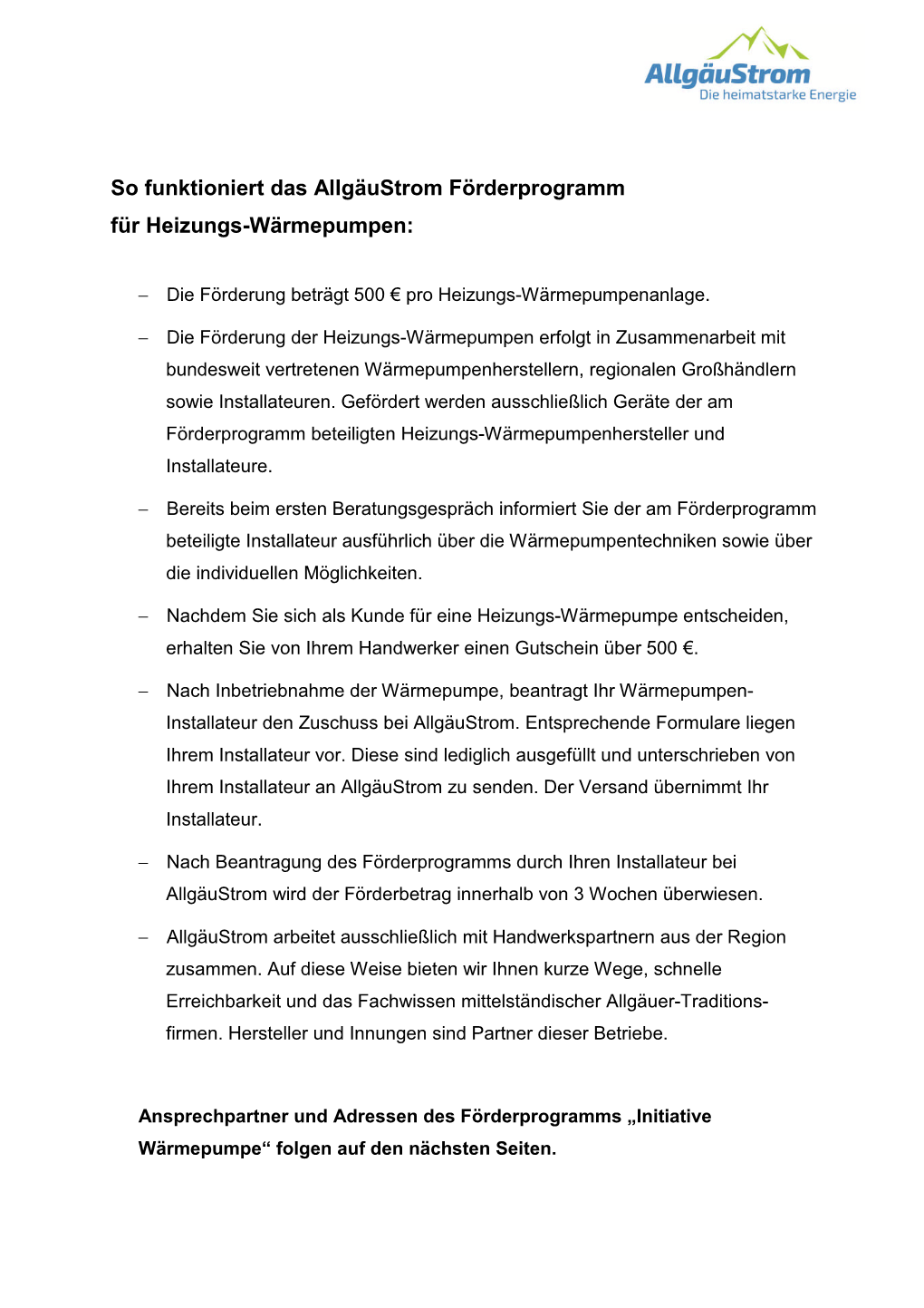 So Funktioniert Das Allgäustrom Förderprogramm Für Heizungs-Wärmepumpen